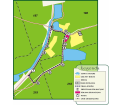 Mapa przedstawiająca rozmieszczenie przystanków na ścieżce edukacyjnej 