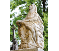 Cmentarz w Dębnie  - figura Matki Boskiej Bolesnej trzymającej na kolanach zdjętego Chrystusa. 